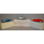 Six Danbury and Franklin Mint diecast models, including: Jaguar XK120; 1927 Stutz Black Hawk.