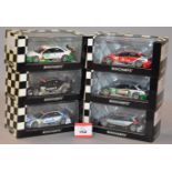 Minichamps. Six Audi A4 DTM diecast model cars in 1:43 scale.