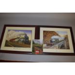 Ten framed pictures, all railway interest.