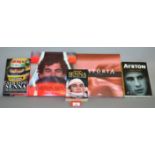 Five Ayrton Senna related books, including four hardback editions,