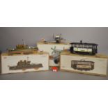 13 x Paya reproduction tinplate toys, including planes and ships. Boxed.