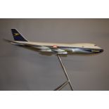 An impressive 1:50 scale model of a Boeing 747,