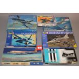 17 x plastic model kits by ESCI, Revell and similar. Mostly appear unstarted and complete.