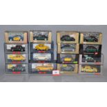 16 x 1:43 scale diecast model taxis by Brumm, Trofeu and Rio. Boxed, appear VG.