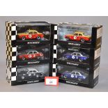 Minichamps. Six Ford Escort I TC diecast model cars in 1:43 scale.