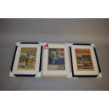 21 x framed advertisements for toys, including Matchbox, Dinky, Triang, etc.