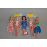 Quantity of Pedigree Sindy items, including three dolls, two blonde and one brunette,