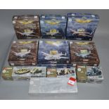 Corgi diecast models: six Aviation Archive; four Fighting Vehicles. Boxed and appear VG.