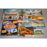 Good quantity of assorted model kits, plastic and balsa wood, including aircraft, ships,