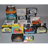 16 x Corgi TV and film related diecast models, including 96655 and other James Bond models, Beatles,