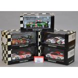 Minichamps. Five Porsche 911 GT3 Cup diecast model cars in 1:43 scale.