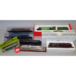 Nine static locomotive models,