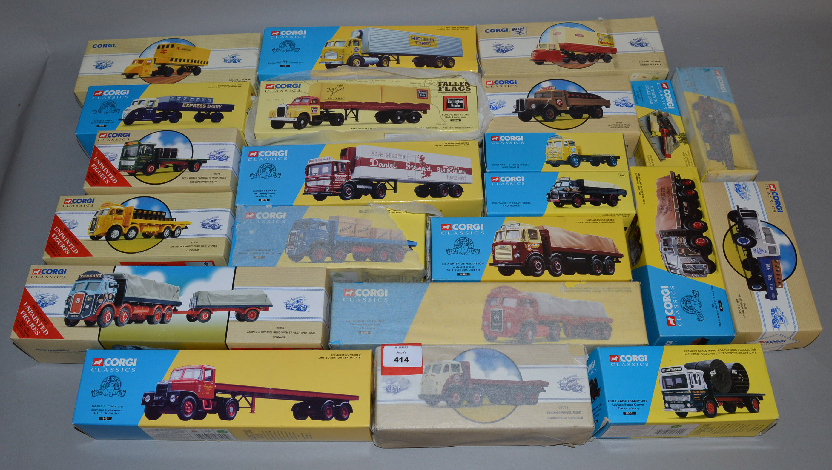 21 x Corgi diecast models, all commercial vehicles. G-VG.