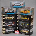 Minichamps. Nine Audi Quatro diecast model cars in 1:43 scale.