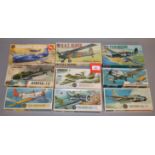 22 x Airfix plastic model kits, all aircraft.