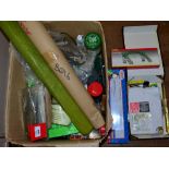 Quantity of accessories for model railway, including OO gauge buildings, trees, grass, etc.