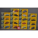 18 x Vanguards diecast model cars. Boxed, overall appear VG.