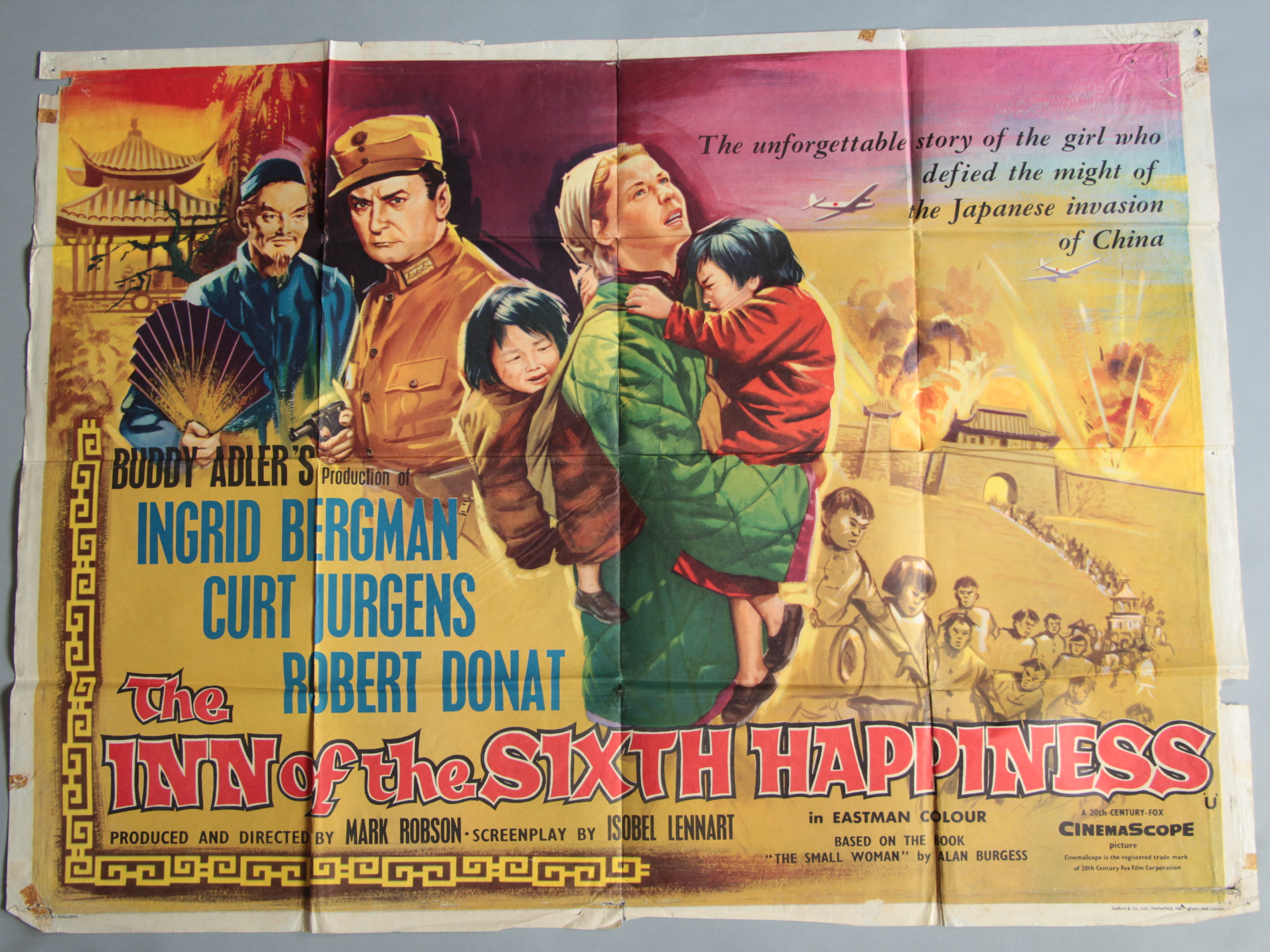 The Inn of the Sixth Happiness (1958) original 1st release British Quad Film Poster 30x40" Starring