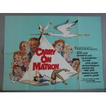 "Carry on Matron" original British Quad film poster starring Sidney James,