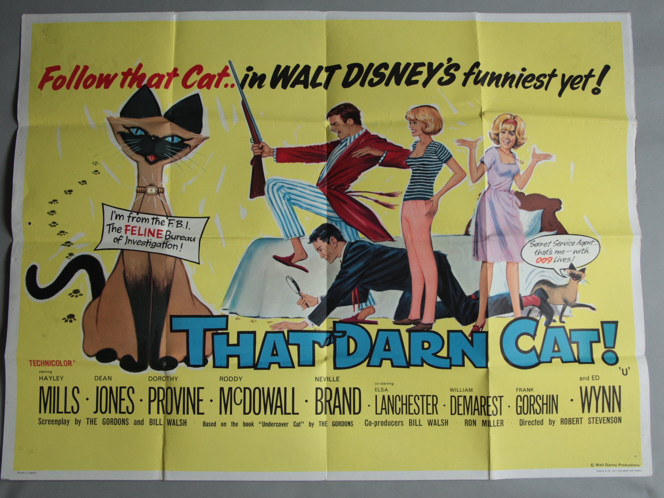 WALT DISNEY collection of British Quad film posters including; - Image 4 of 9