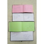 4 football sports related autograph books with signatures including Gary Megson, Tony Cotton,