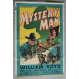 Collection of US one sheet film posters including Mystery Men from 1944 starring William Boyd,