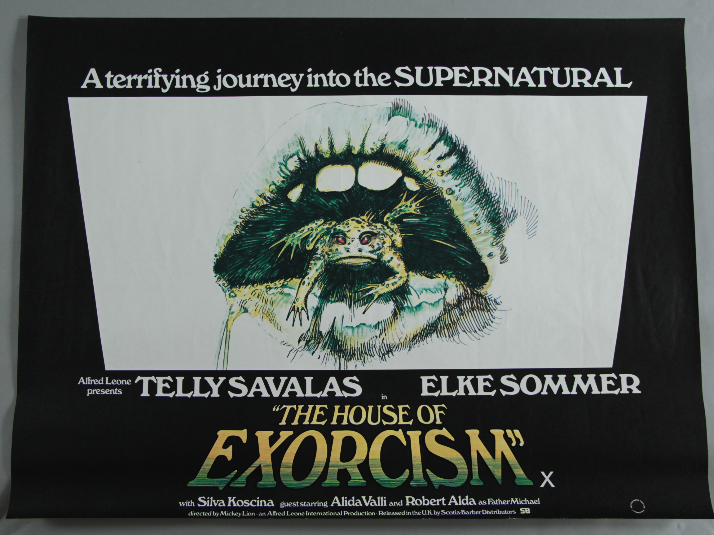 A collection of 15 rolled British Quad film posters including "The House of Exorcism" X cert