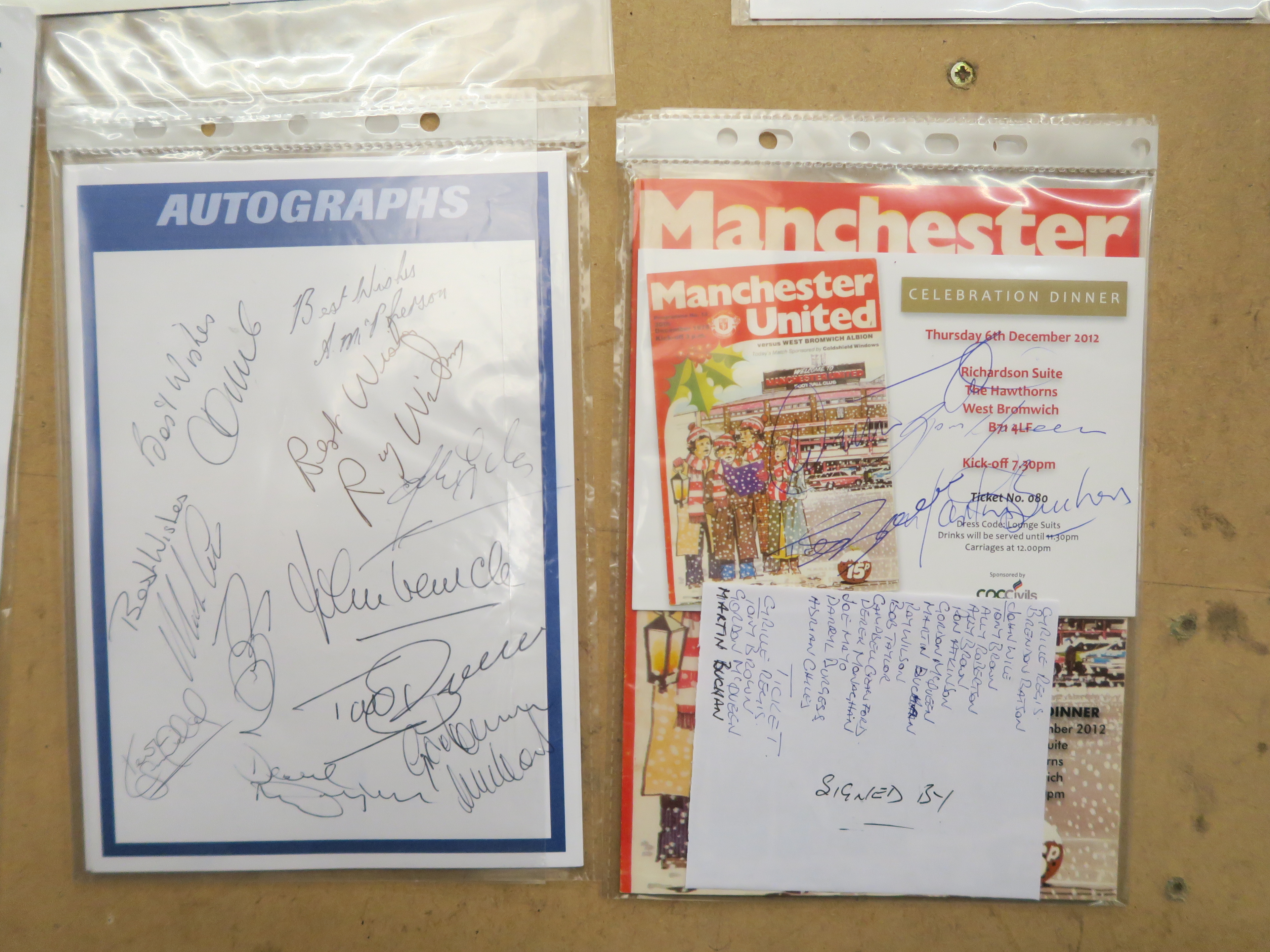 Large collection of West Bromich Albion supporters club plus former players Association signed end - Image 2 of 7