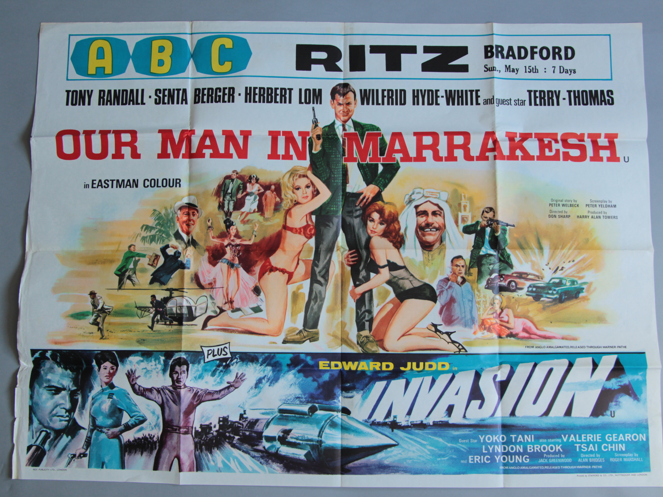 Collection of Spy themed British Quad Film Posters each measuring 30 x 40" including: The Glass