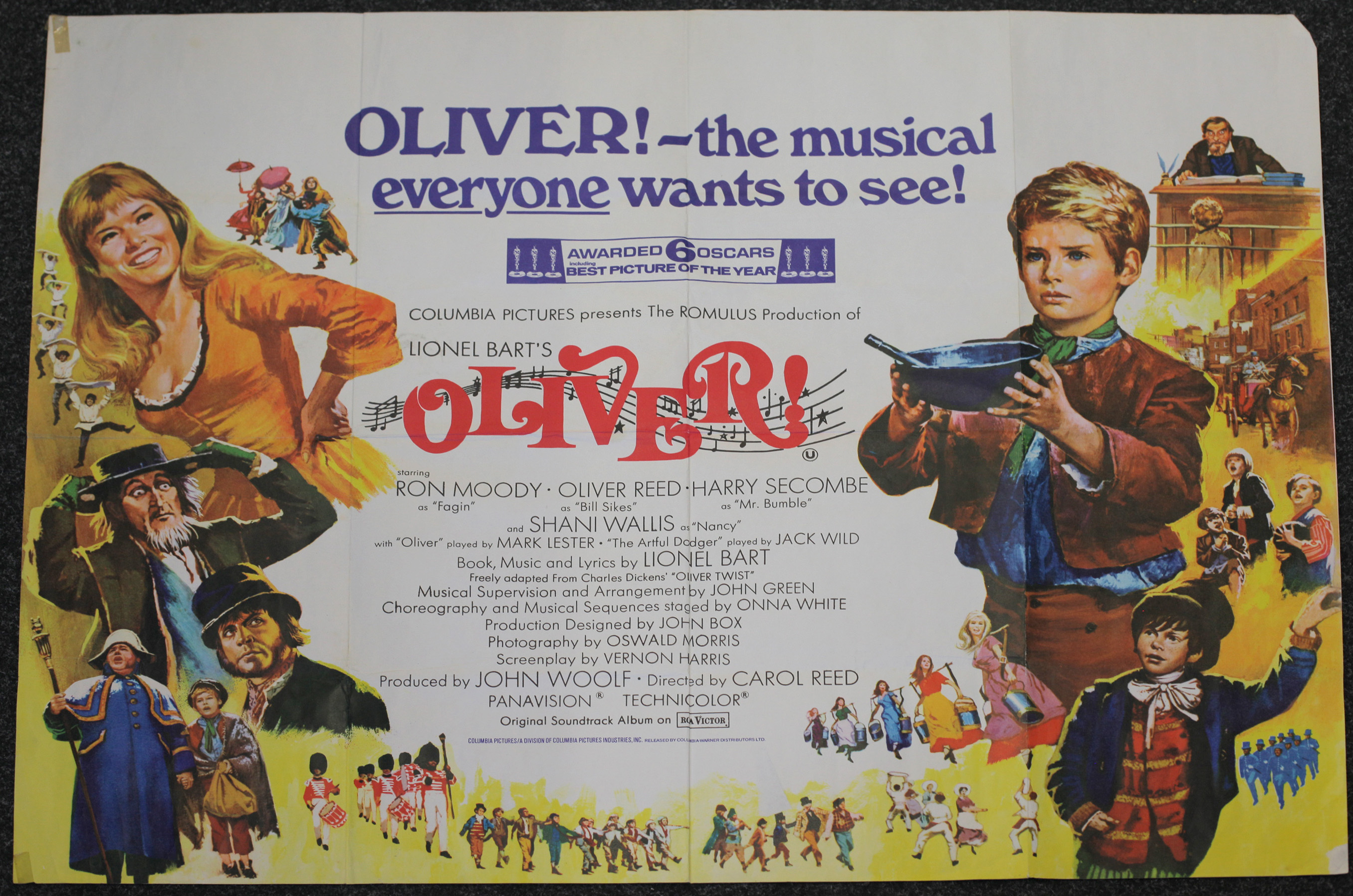 Two British QUAD film posters: "The Incredible Journey" (30 x 40") and "Oliver" (30 x 40");