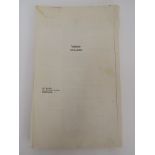 "Goldfinger" 1964 Release script with typed front cover "Mai Harris, 26, DArblay Street, London W.