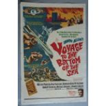 Collection of 10 US one sheet film posters including "Voyage to the Bottom of the Sea" 1961,