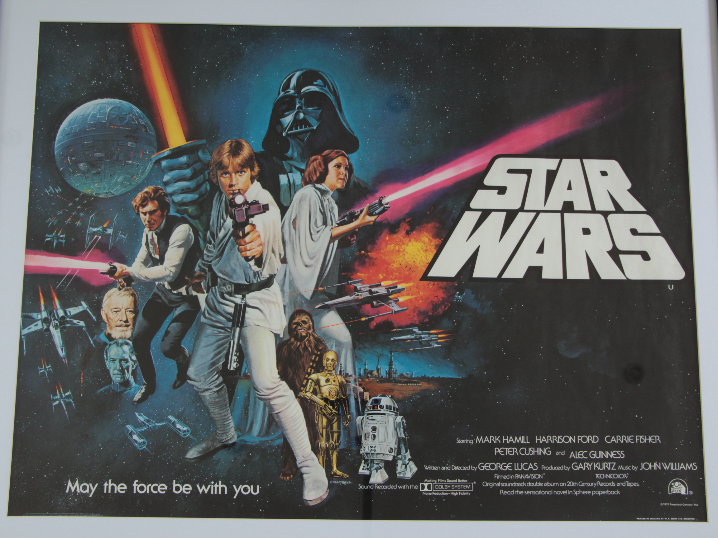 STAR WARS Pre-Oscars 1977 rolled unfolded 1st release British Quad film poster, - Image 10 of 11