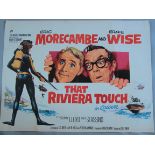 That Riviera Touch original UK Quad film poster 30 x 40 inch starring Eric Morecambe and Ernie Wise.