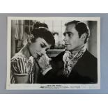 Audrey Hepburn original signed "War and Peace" 10 x 8 inch cinema still also with Mel Ferrers