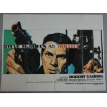 Bullitt Original 1968 1st release British Quad film poster starring Steve McQueen with full colour