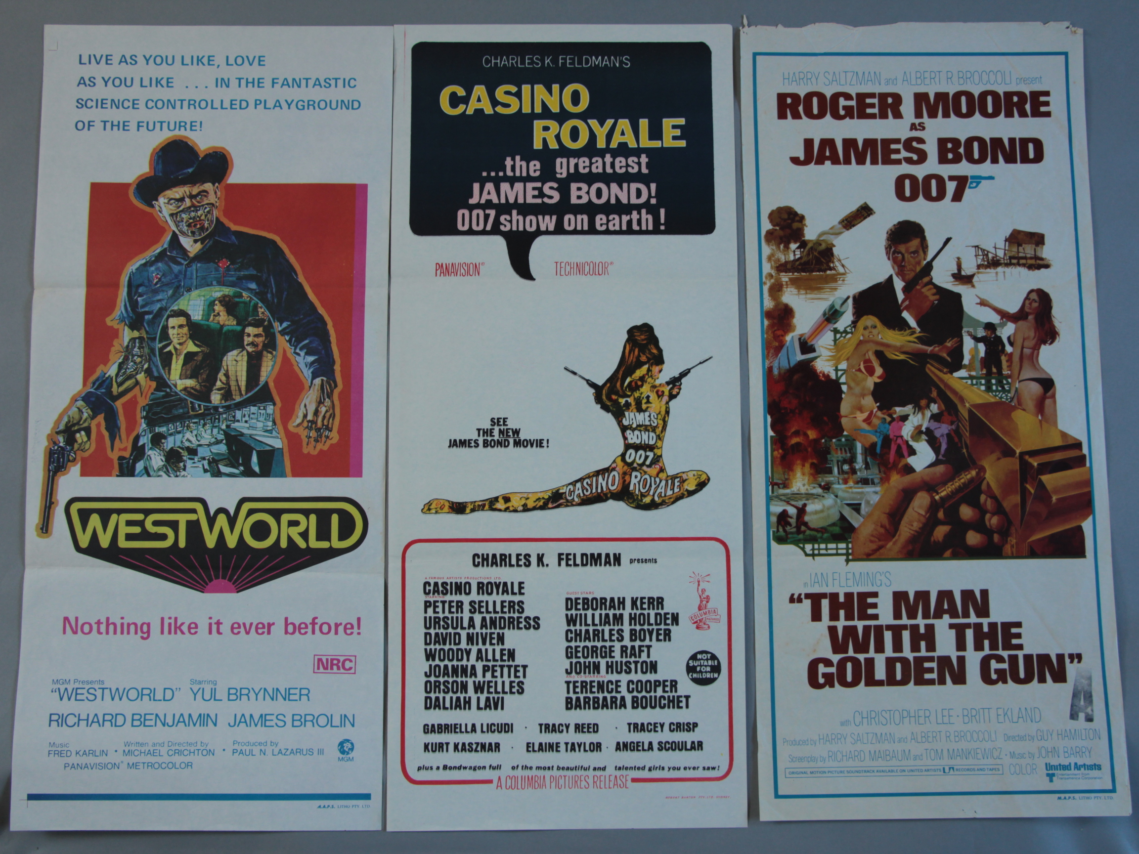 A collection of six Australian day-bills including Casino Royale starring Peter Sellers,