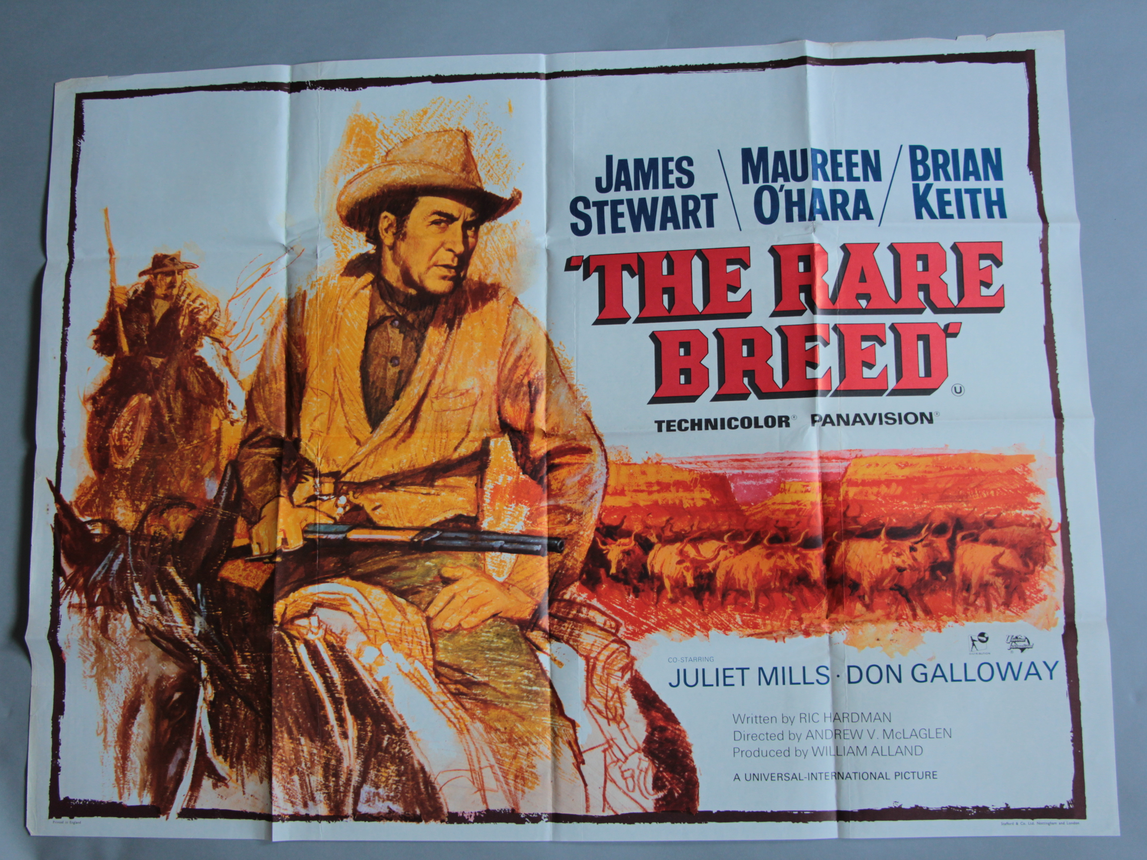 Collection of Western genre British Quad Film Posters 30x40" including: The Rare Breed (1966) - Image 14 of 15