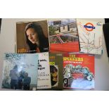 A collection of mainly folk LP records including Last Time Together, Natchez Trace, Allan Sherman,