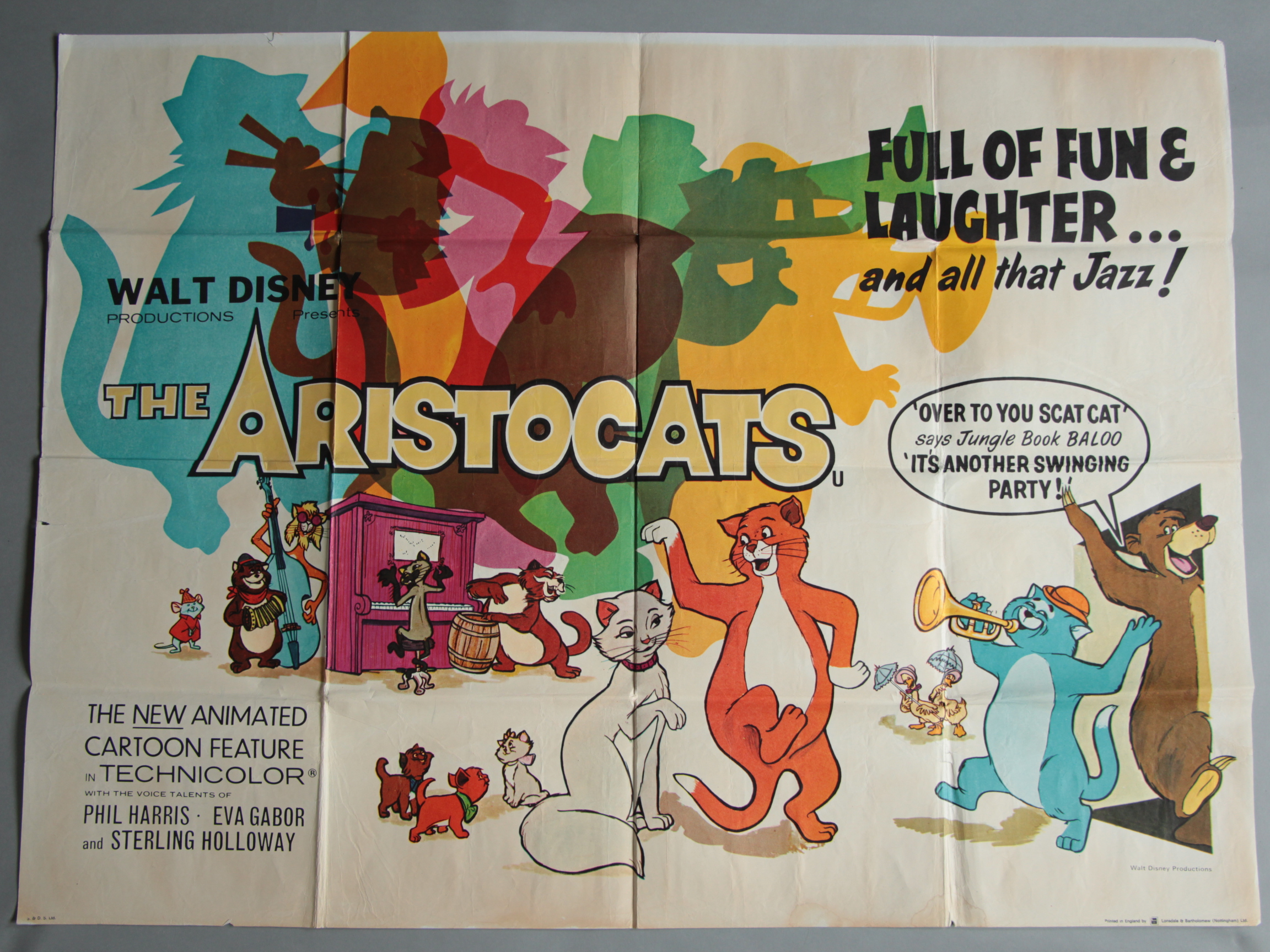 WALT DISNEY collection of British Quad film posters including;