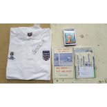 Football England UEFA Euro 2004 Frank Lampard signed official Umbro Polo shirt plus Three Lions
