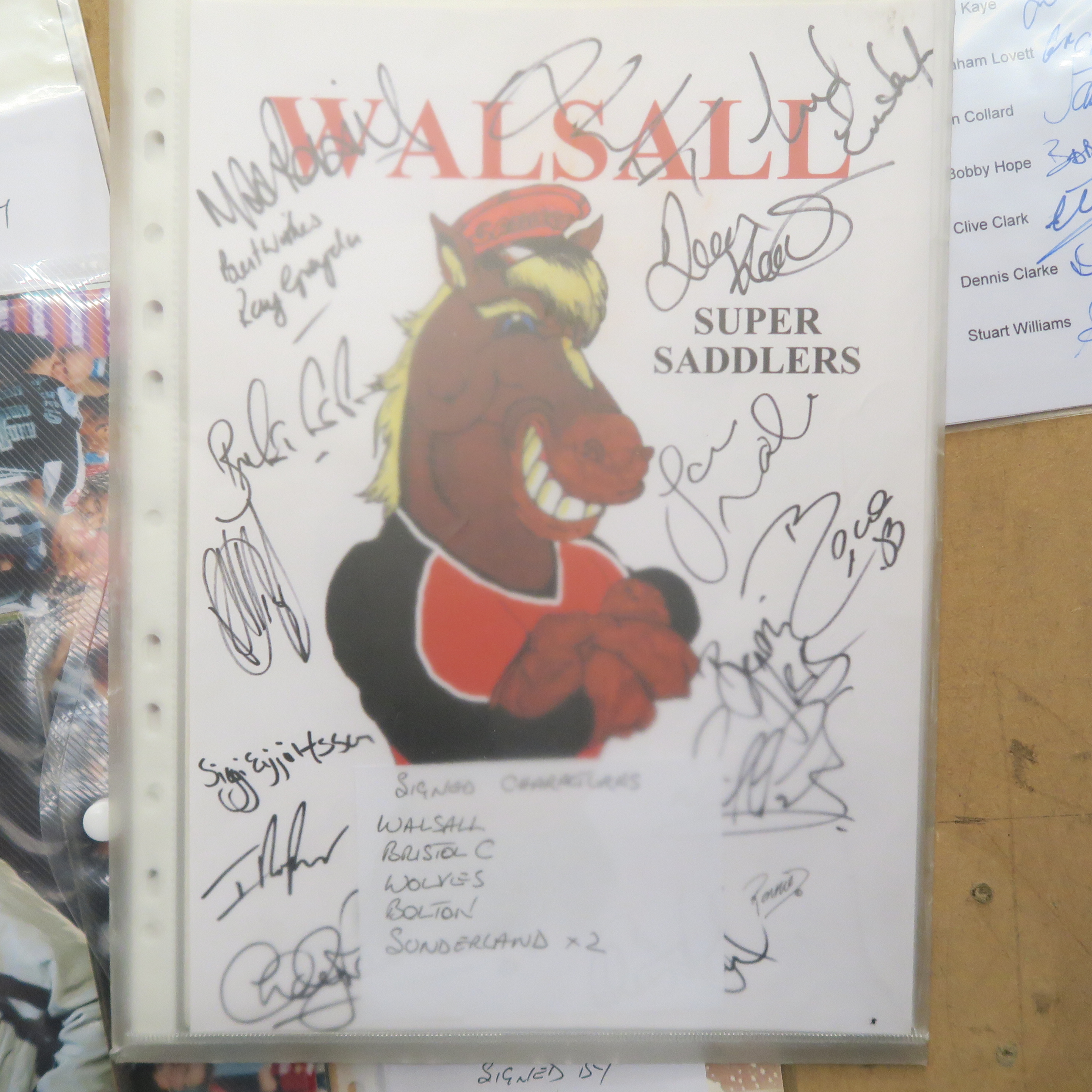 Large collection of West Bromich Albion supporters club plus former players Association signed end - Image 7 of 7