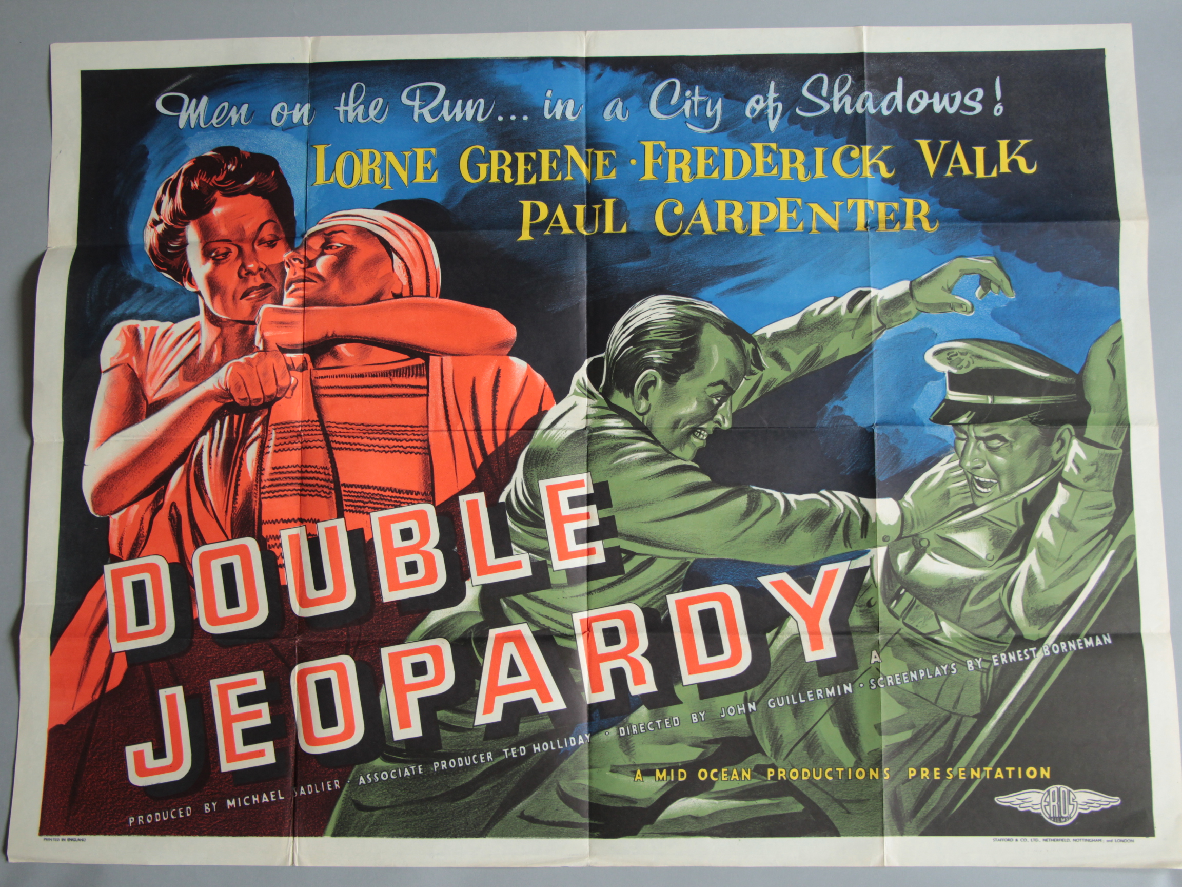 Collection of British Quad film posters 30 x 40" including: Double Jeopardy (1955); - Image 12 of 13