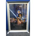 "Star Wars Return of the Jedi" style B US one sheet film poster framed and linen backed with super