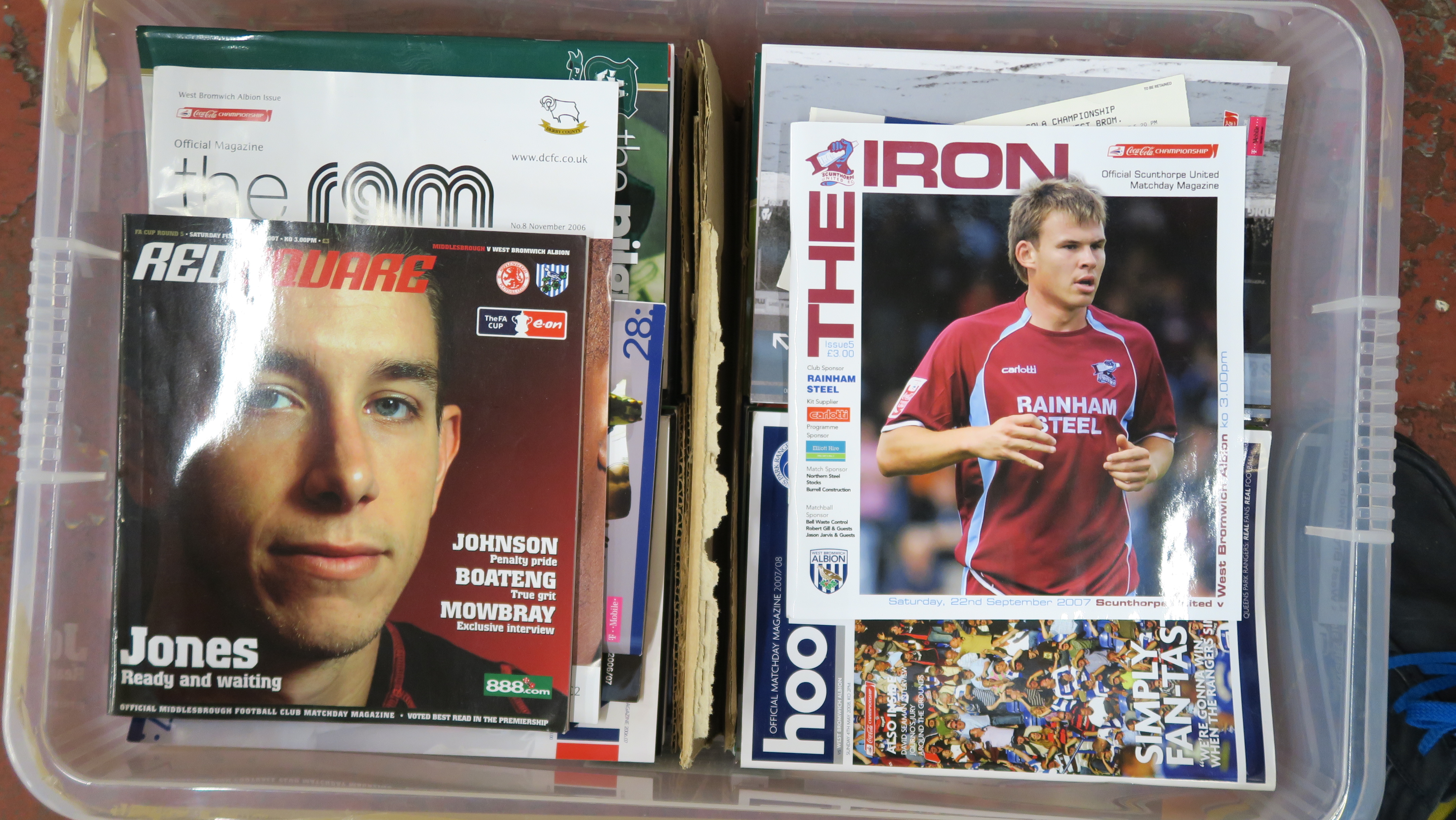 Large collection of West Bromwich Albion football programmes for seasons including 2003 - 2004,