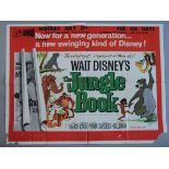 The Jungle Book (1967) Original British Quad film poster from Walt Disney featuring Baloo & Mowgli