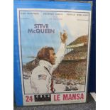 "Le Mans" Slovenian film poster starring Steve McQueen distributed by Vesna Film,