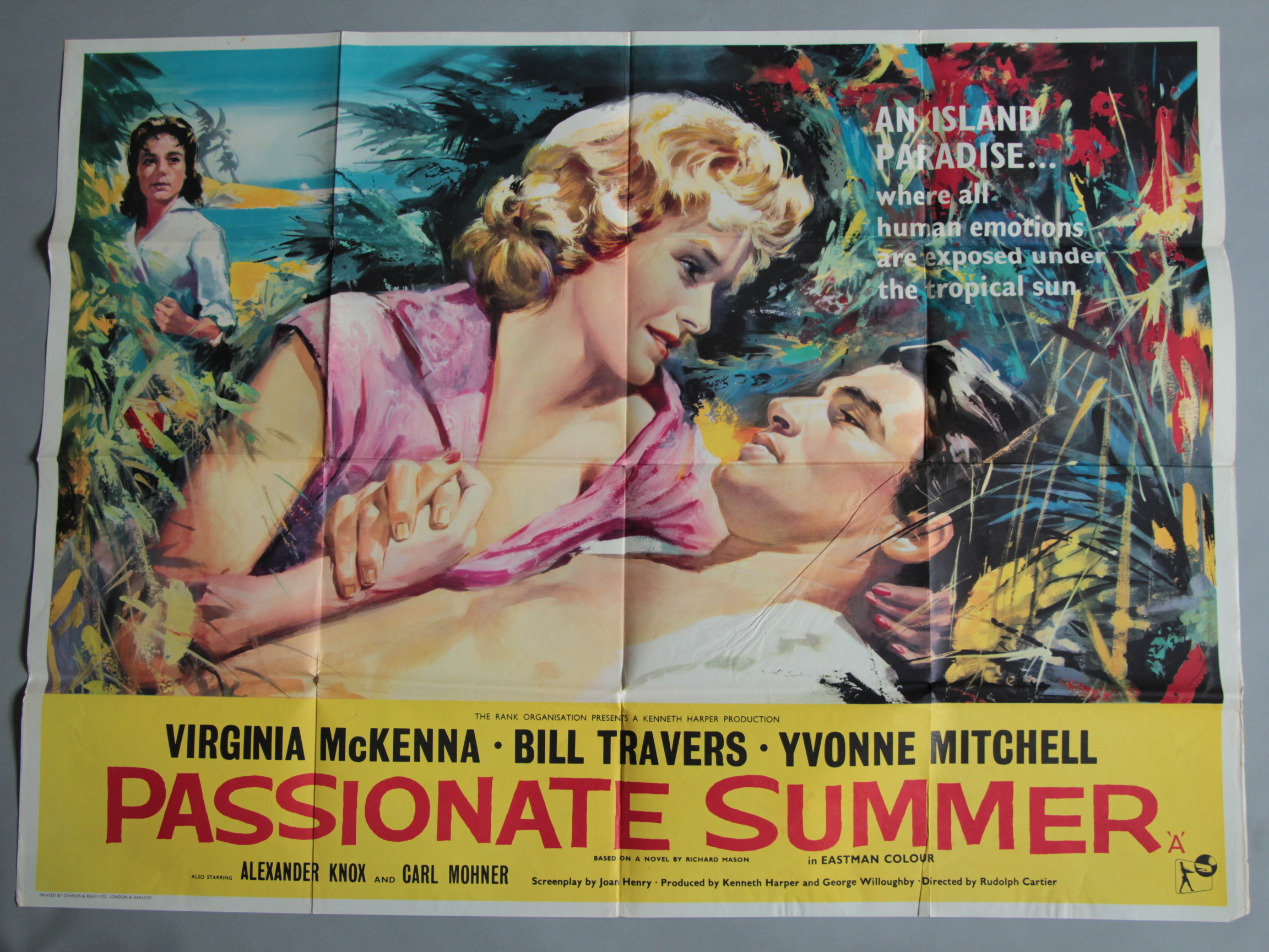 Passionate Summer (1958) original 1st release British Quad Film Poster S. Virginia McKenna.