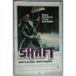 Collection of one sheet film posters including "Shaft" (1971) starring Richard Roundtree with music