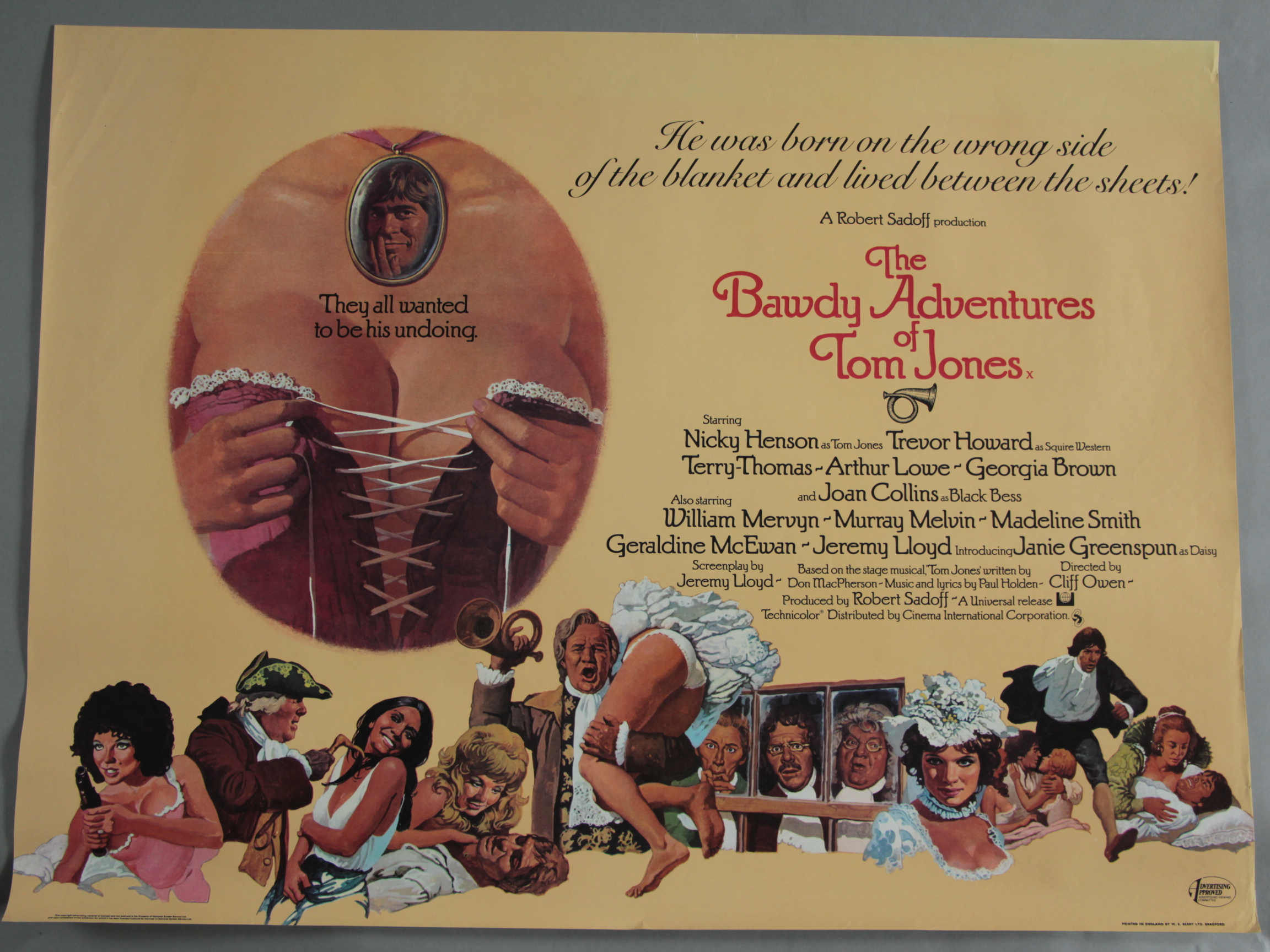 A collection of rolled & previously folded British Quad film posters including The Bawdy Adventures